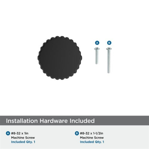 Ballard Zinc Matte Black Cabinet Knob 7
