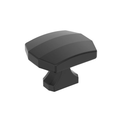Bellamy Zinc Matte Black Cabinet Knob 1