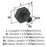 Caliber Zinc Matte Black Cabinet Knob 2