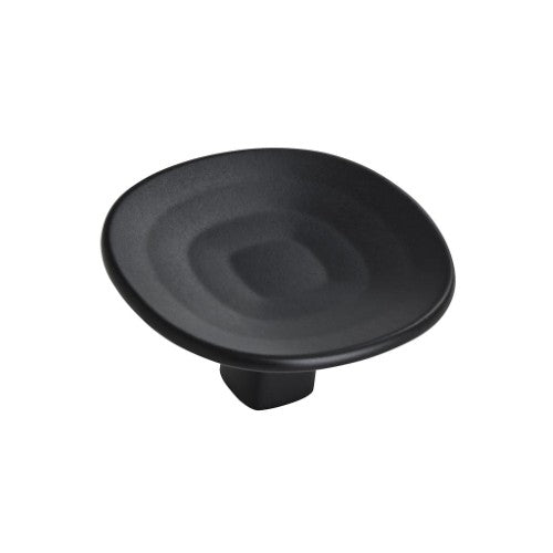Concentric Zinc Matte Black Cabinet Knob 1