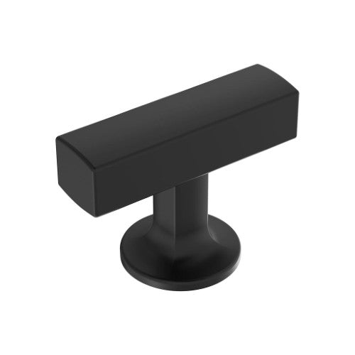 Everett Zinc Matte Black Cabinet Knob 3