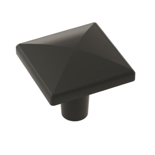 Extensity Zinc Matte Black Cabinet Knob 1