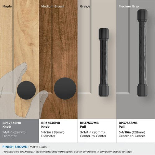 Fairfax Zinc Matte Black Cabinet Knob 11