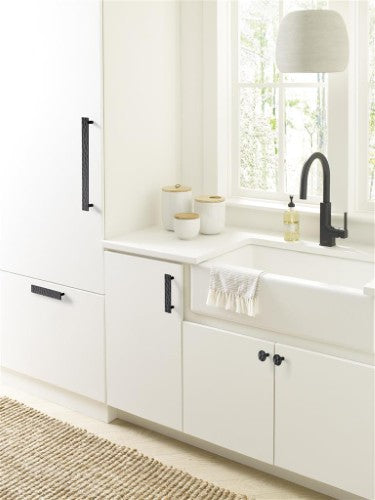 Kamari Zinc Matte Black Cabinet Knob 3
