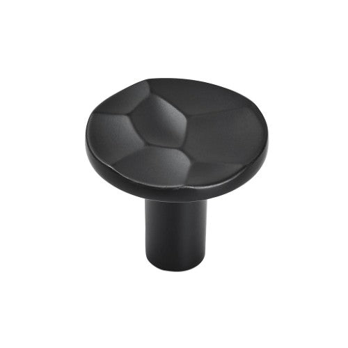 Kamari Zinc Matte Black Cabinet Knob 1