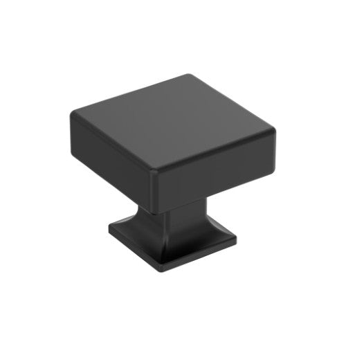 Lintel Zinc Matte Black Cabinet Knob 1