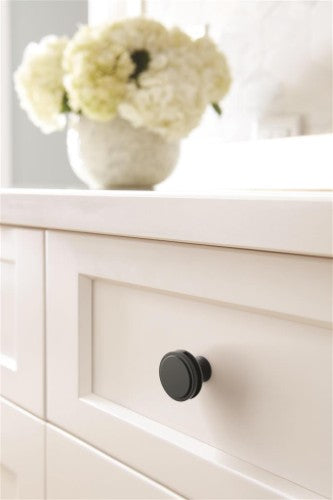 Oberon Zinc Matte Black Cabinet Knob 3