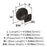 Surpass Zinc Matte Black Cabinet Knob 2