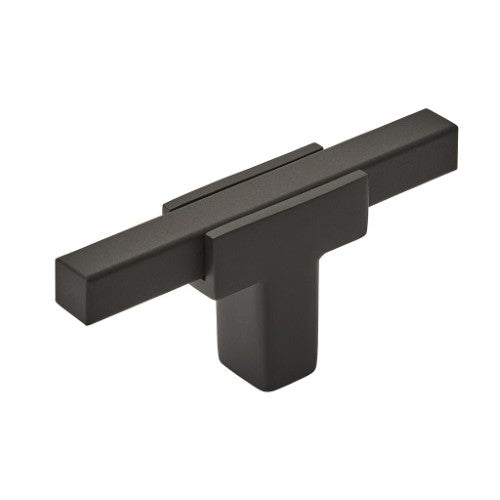 Urbanite Zinc & Aluminum Matte Black / Matte Black Cabinet Knob 1