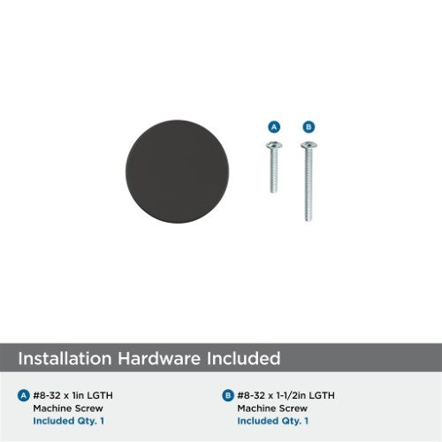 Versa Zinc Matte Black Cabinet Knob 5