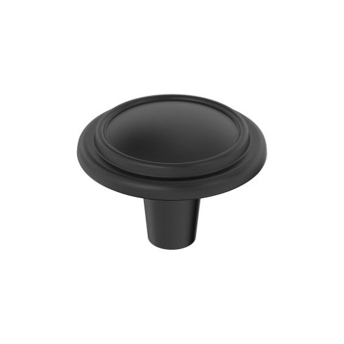Hatfield Zinc Matte Black Cabinet Knob 1