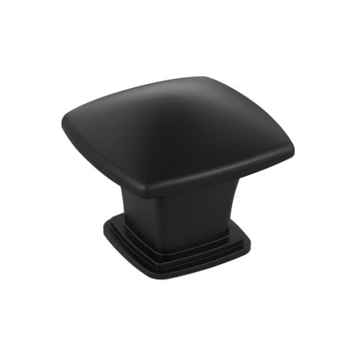 Garfield Zinc Matte Black Cabinet Knob 1