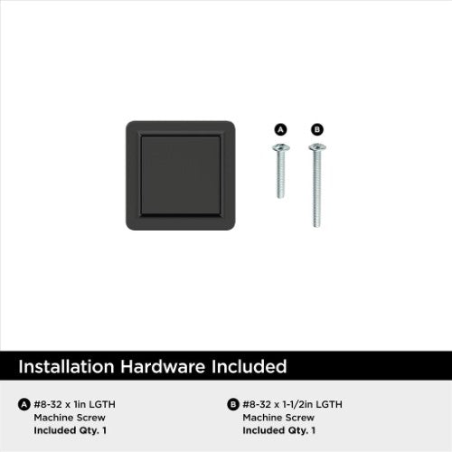 Eleva Zinc Matte Black Cabinet Knob 3