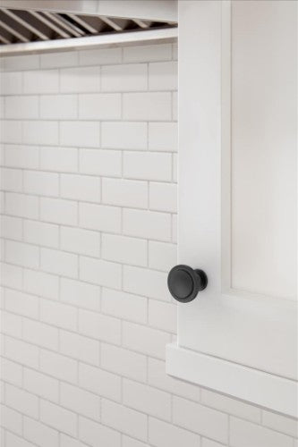 Loop Zinc Matte Black Cabinet Knob 4