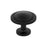 Loop Zinc Matte Black Cabinet Knob 1