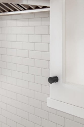 Whistle Zinc Matte Black Cabinet Knob 4