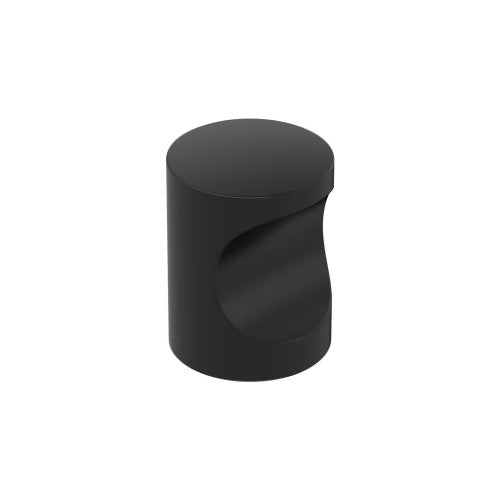 Whistle Zinc Matte Black Cabinet Knob 1