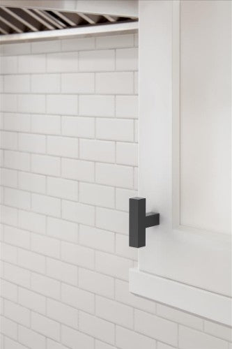 Intersect Zinc Matte Black Cabinet Knob 4