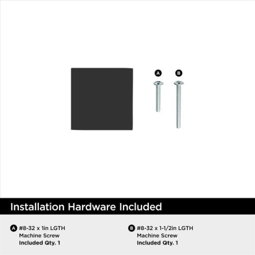 Chamfered Edge Zinc Matte Black Cabinet Knob 3