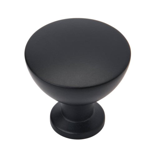 Grail Zinc Matte Black Cabinet Knob 1