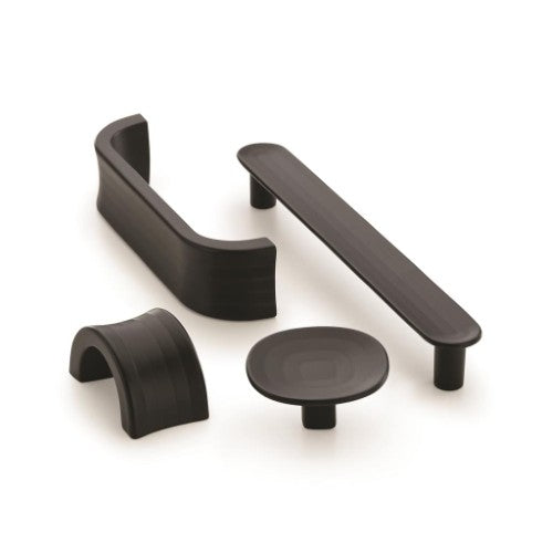 Concentric Zinc Matte Black Cabinet Knob 3