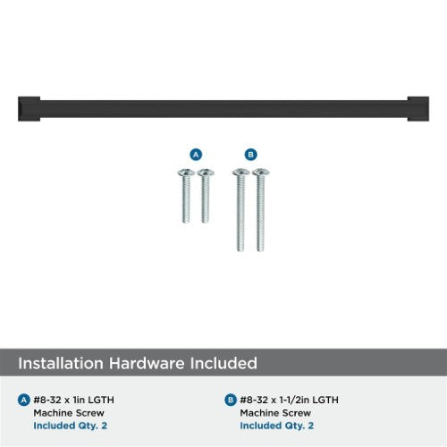 Appoint Zinc Matte Black Cabinet Pull 17