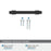 Destine Zinc Matte Black Cabinet Pull 17
