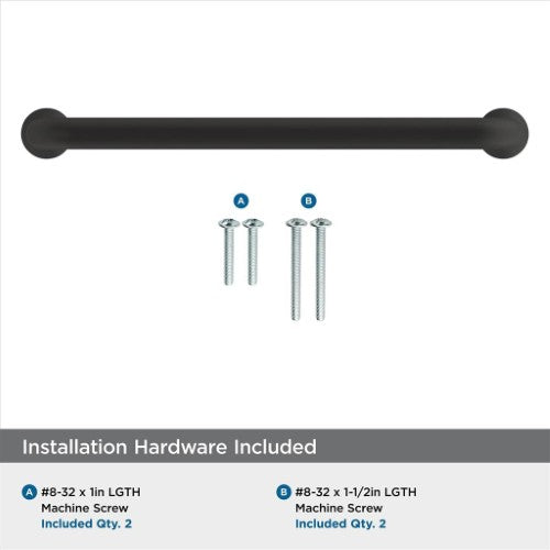 Factor Zinc Matte Black Cabinet Pull 19