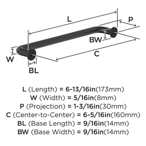 Factor Zinc Matte Black Cabinet Pull 12