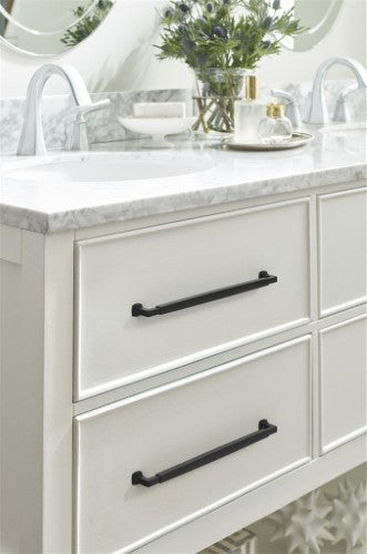 Stature Zinc Matte Black Cabinet Pull 26