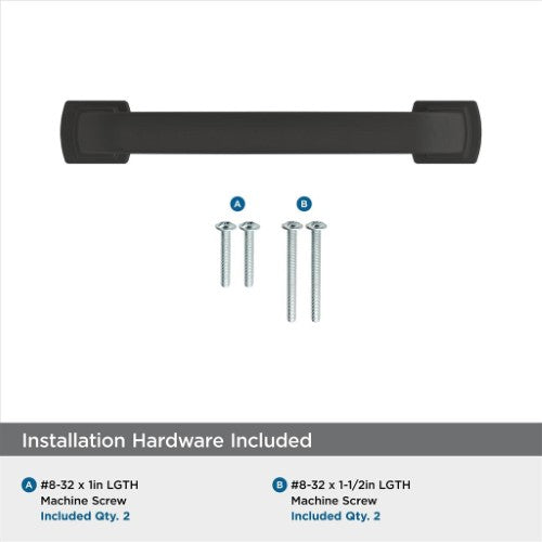 Surpass Zinc Matte Black Cabinet Pull 18