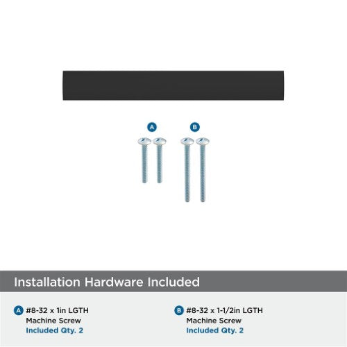 Metro Zinc Matte Black Cabinet Pull 11