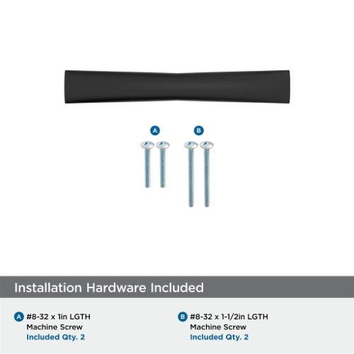 Willow Zinc Matte Black Cabinet Pull 9