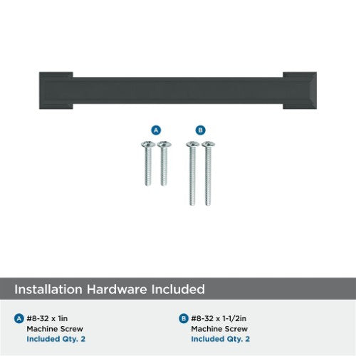 Appoint Zinc Matte Black Cabinet Pull 40