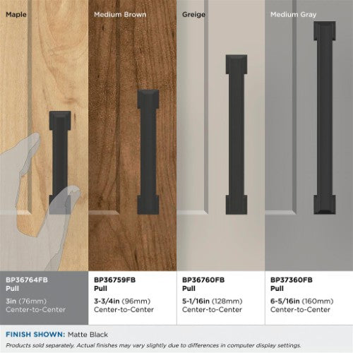 Appoint Zinc Matte Black Cabinet Pull 27