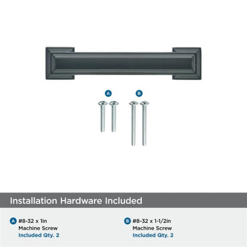 Appoint Zinc Matte Black Cabinet Pull 34
