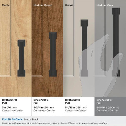 Appoint Zinc Matte Black Cabinet Pull 28