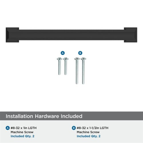Appoint Zinc Matte Black Cabinet Pull 35