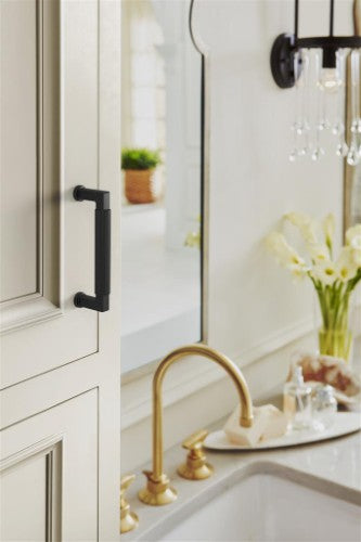Ballard Zinc Matte Black Cabinet Pull 26