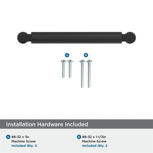 Ballard Zinc Matte Black Cabinet Pull 21