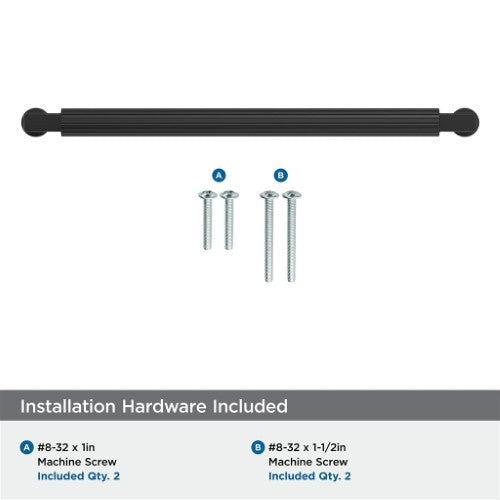 Ballard Zinc Matte Black Cabinet Pull 24