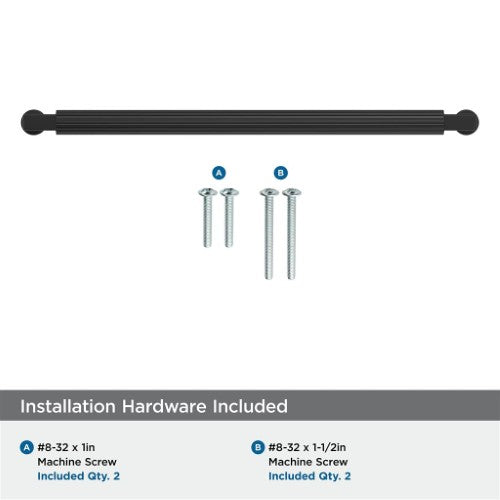 Ballard Zinc Matte Black Cabinet Pull 17