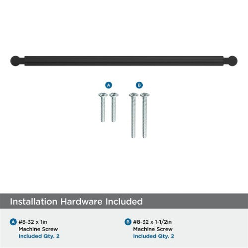Ballard Zinc Matte Black Cabinet Pull 18