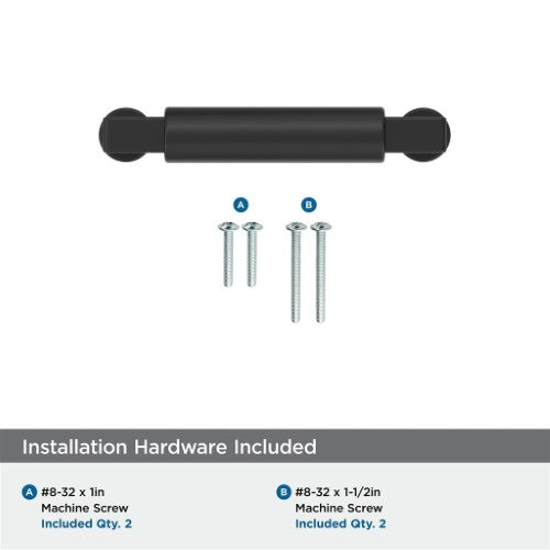 Balon Zinc Matte Black Cabinet Pull 19