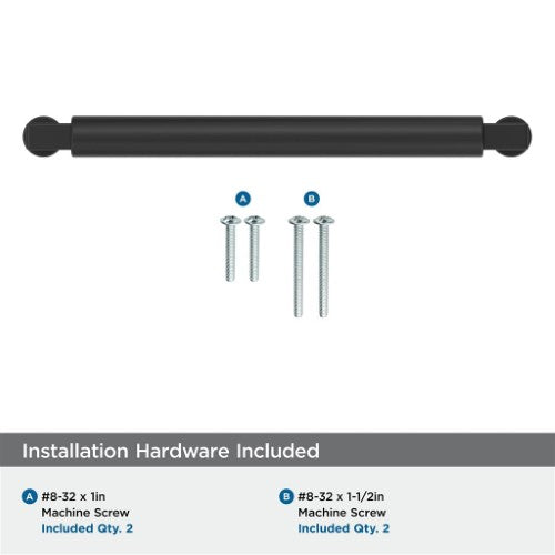 Balon Zinc Matte Black Cabinet Pull 22