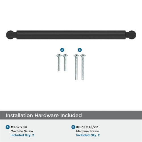 Balon Zinc Matte Black Cabinet Pull 23