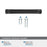 Bellamy Zinc Matte Black Cabinet Pull 18