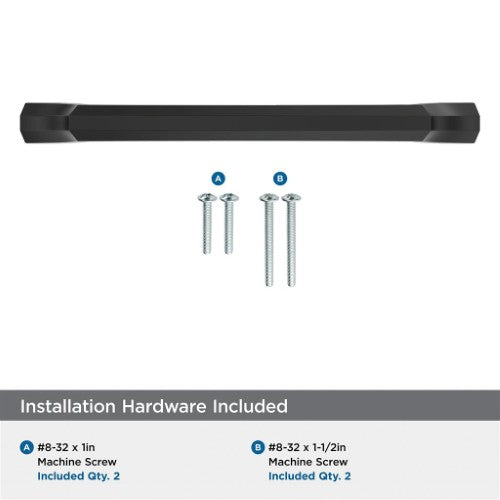 Bellamy Zinc Matte Black Cabinet Pull 23