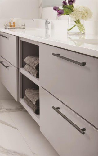 Caliber Zinc Matte Black Cabinet Pull 23