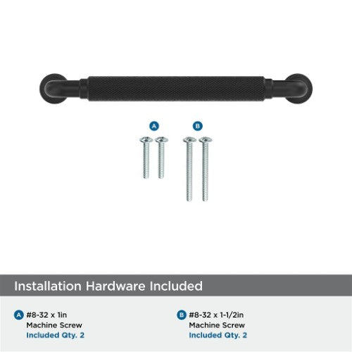 Collet Zinc Matte Black Cabinet Pull 19